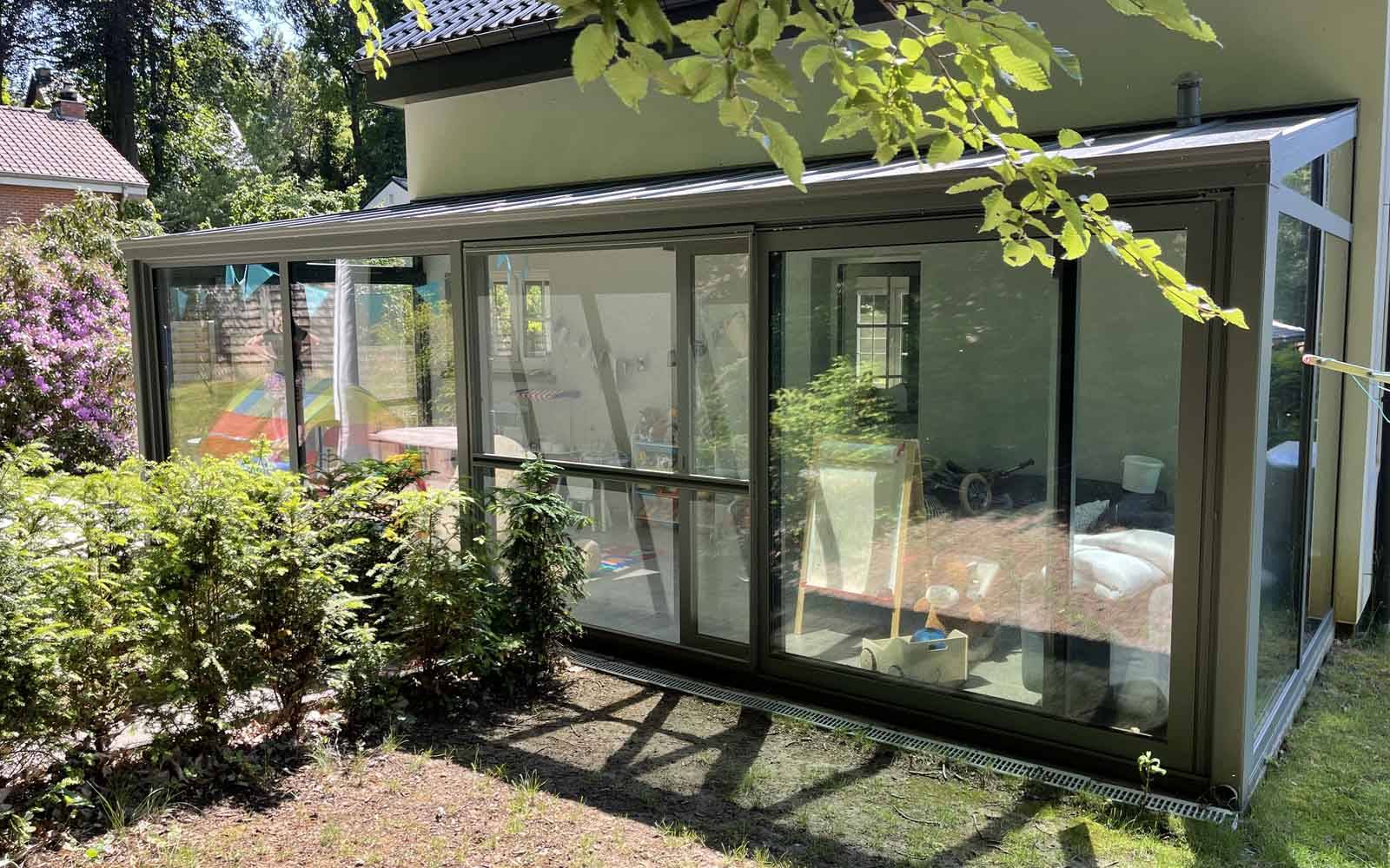 moderne veranda met hoogrendementbeglazing