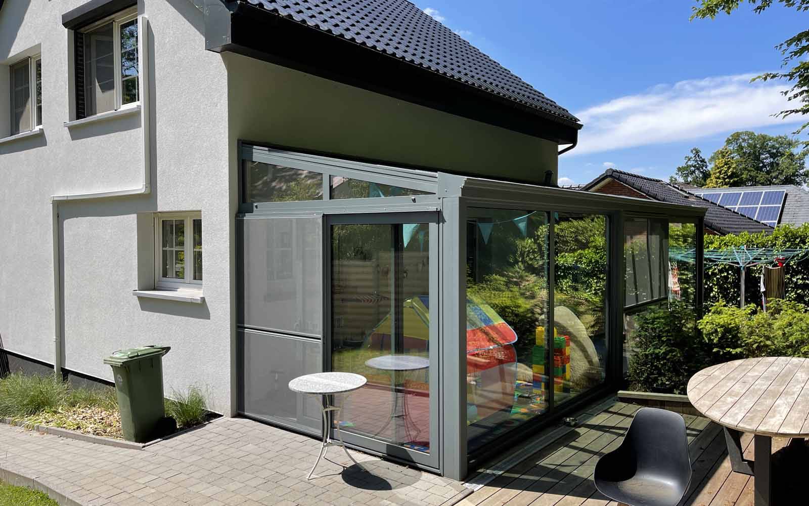 moderne veranda met hoogrendementbeglazing